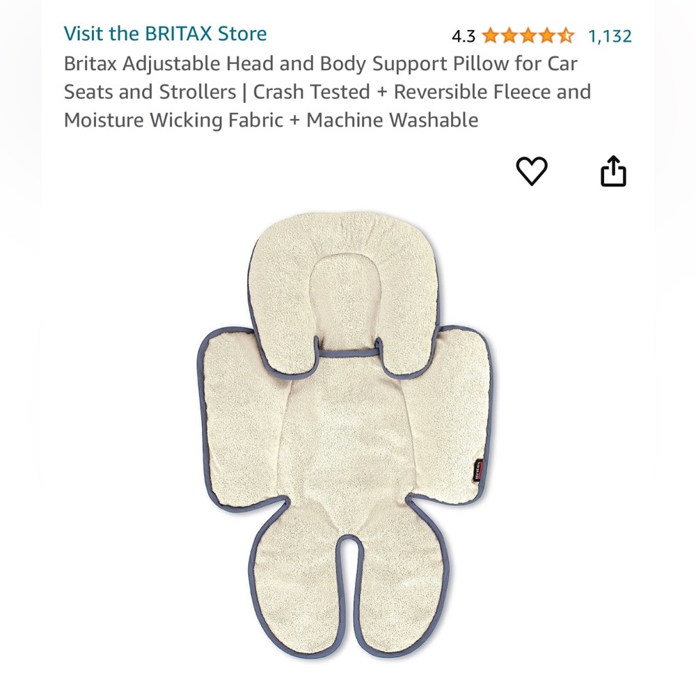 Britax Adjustable Head and Body Support Pillow